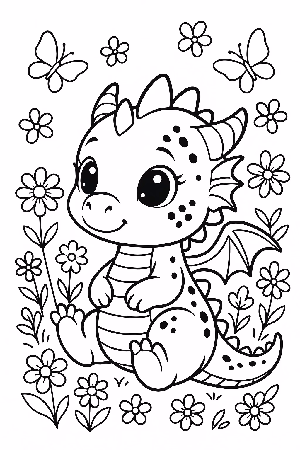 Dragao para colorir — desenho para imprimir