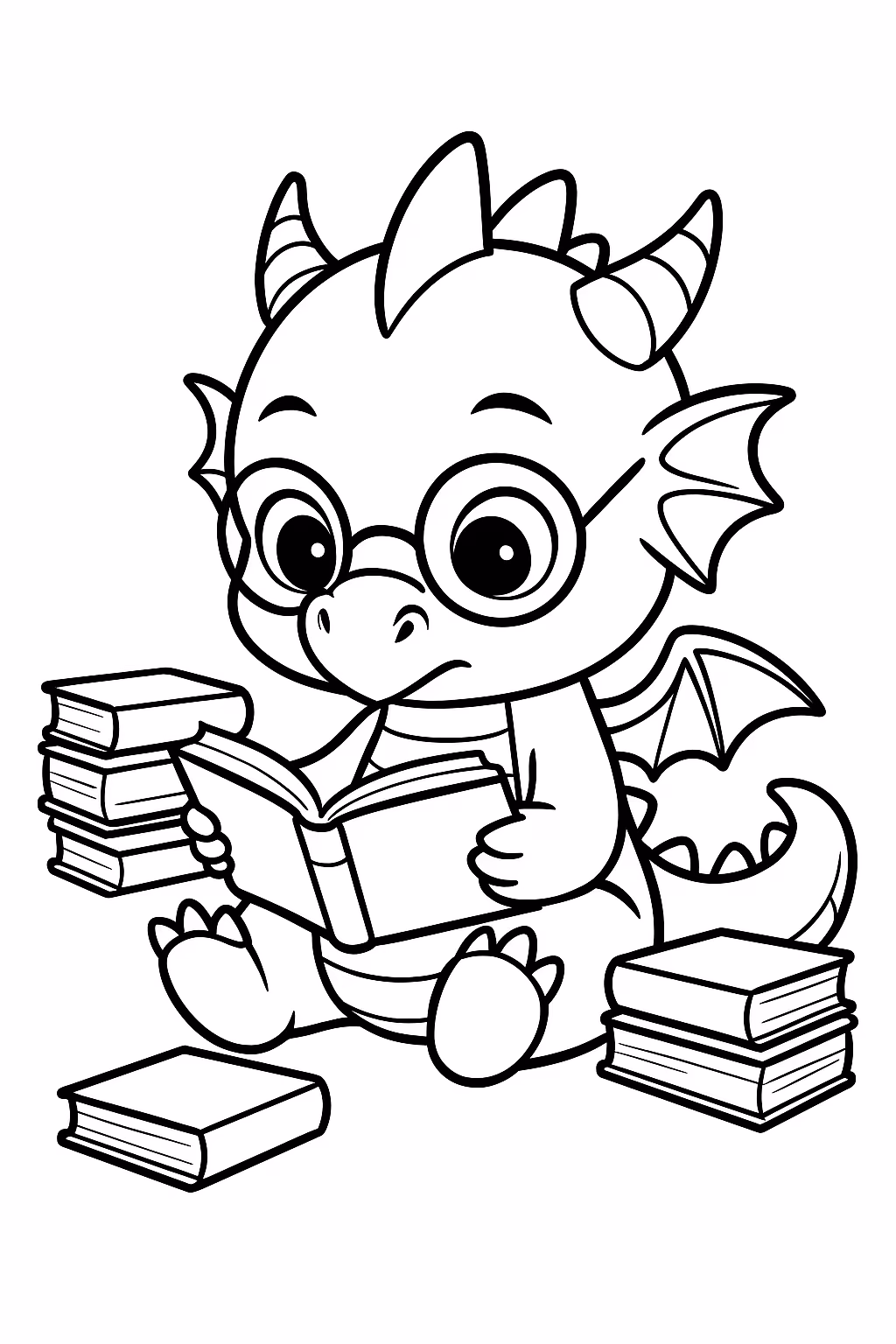 Dragao para colorir — desenho para imprimir