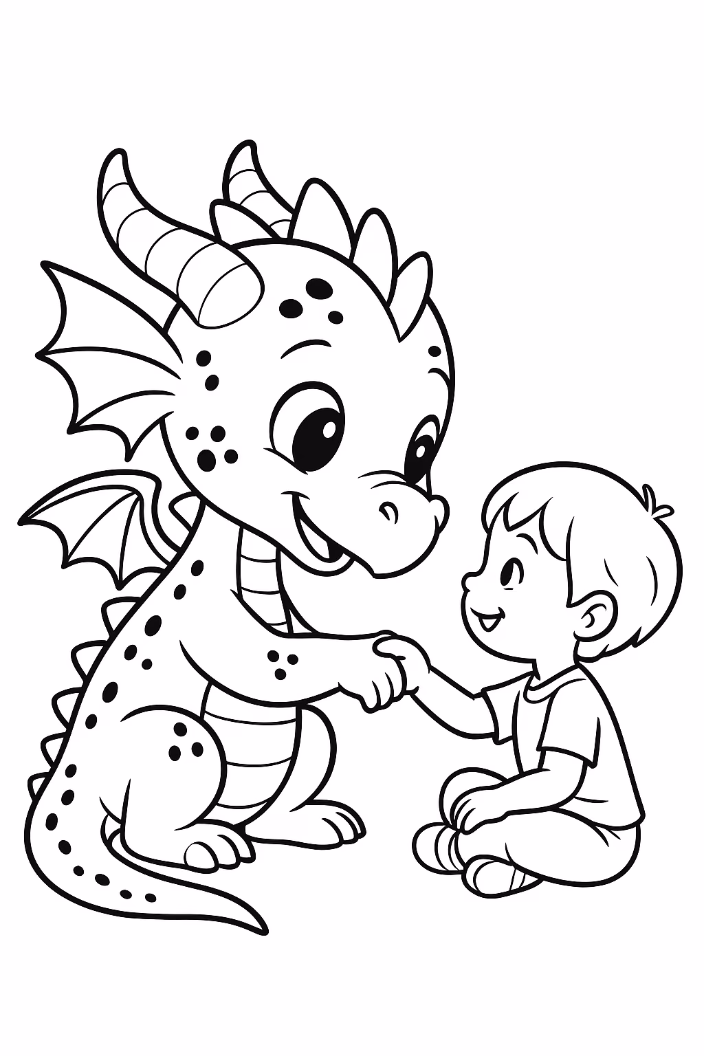 Dragao para colorir — desenho para imprimir
