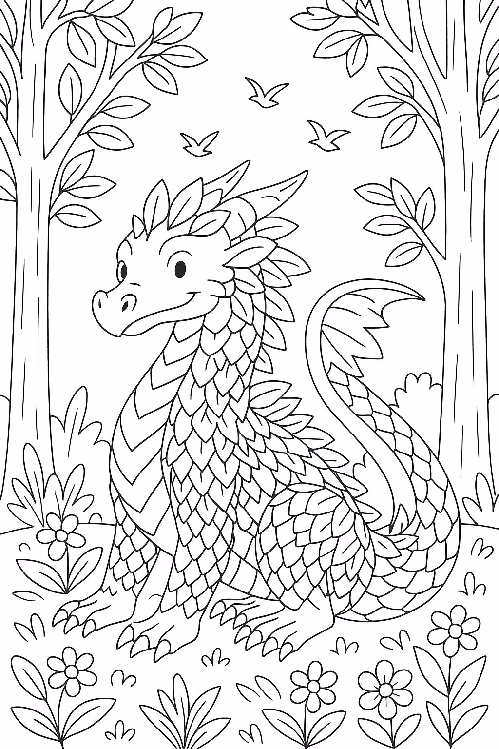 Dragao para colorir — desenho para imprimir