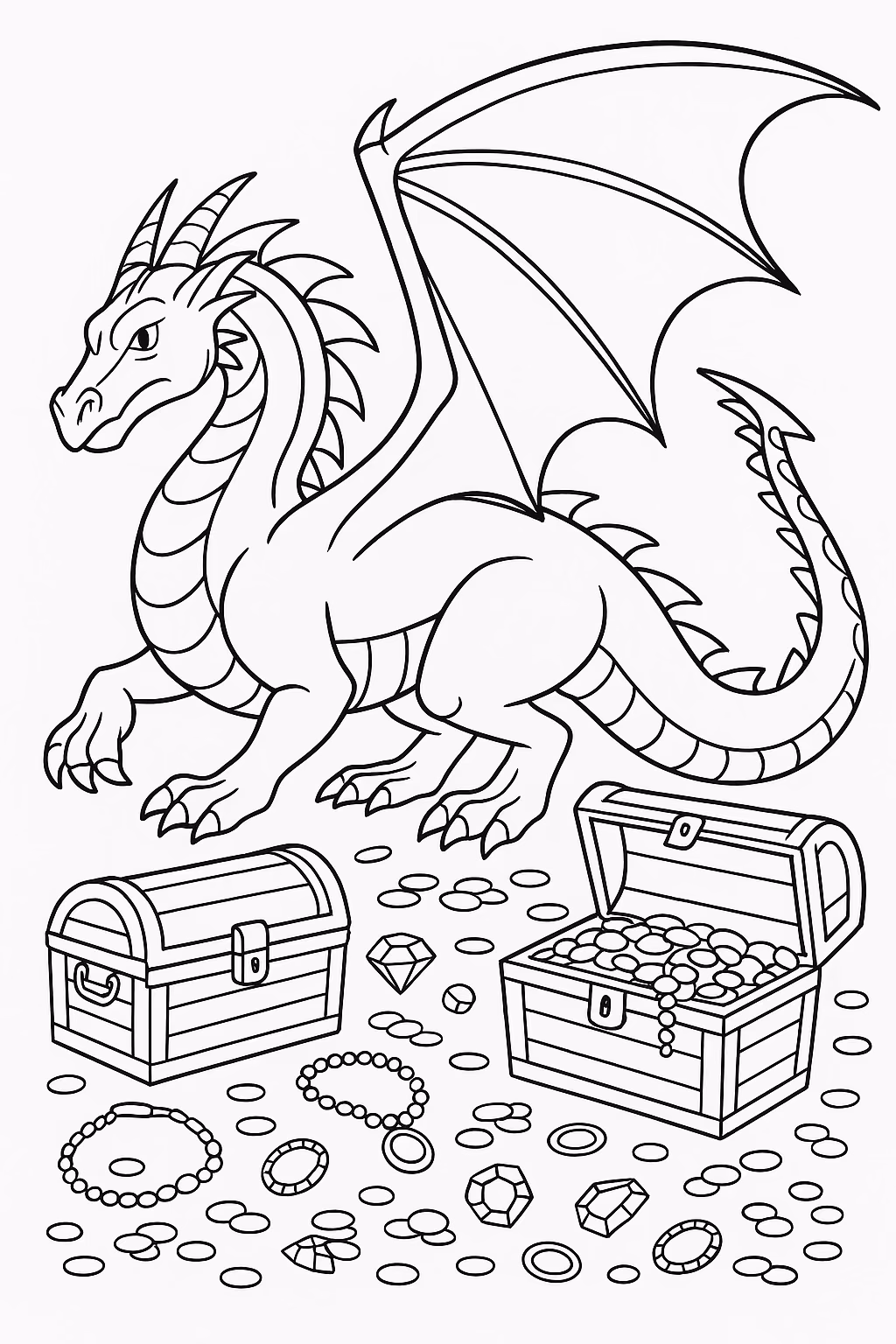 Dragao para colorir — desenho para imprimir