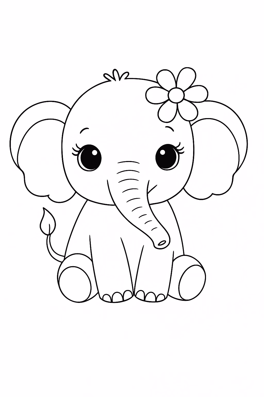 Elefante para colorir — desenho para imprimir