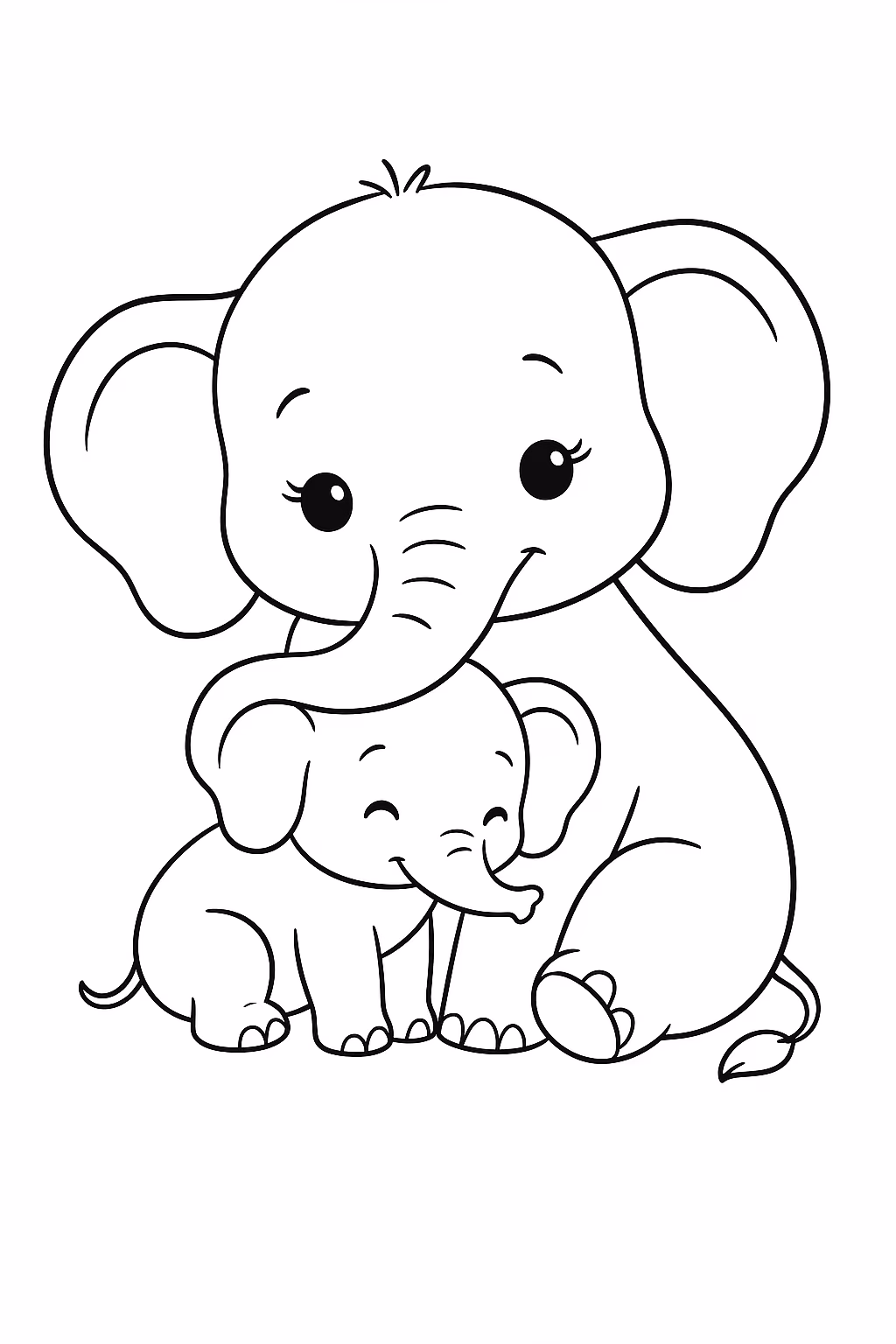 Elefante para colorir — desenho para imprimir