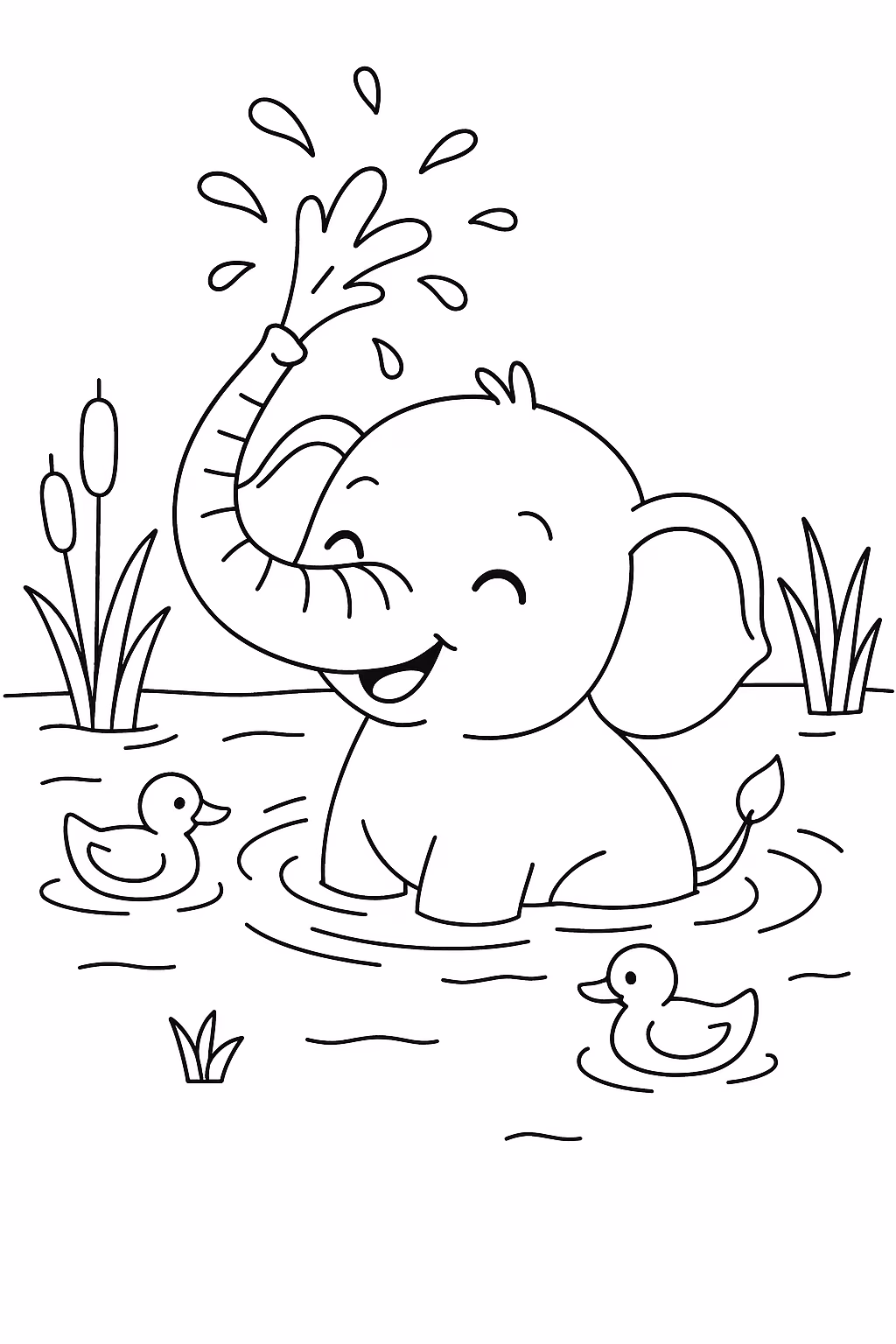 Elefante para colorir — desenho para imprimir