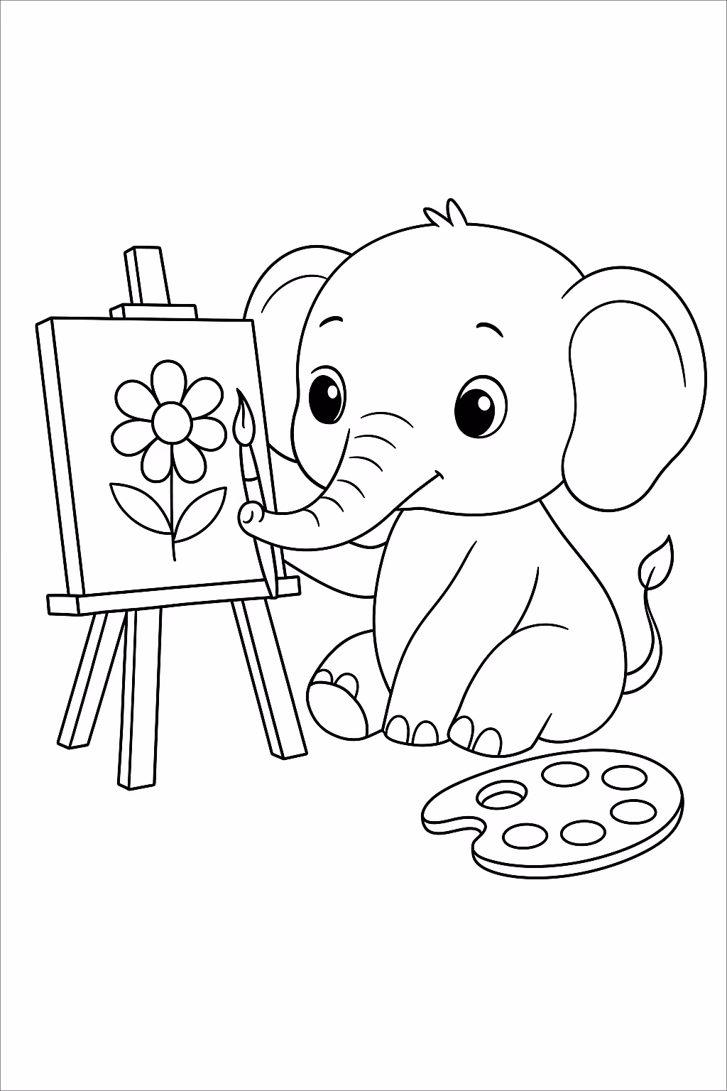 Elefante para colorir — desenho para imprimir