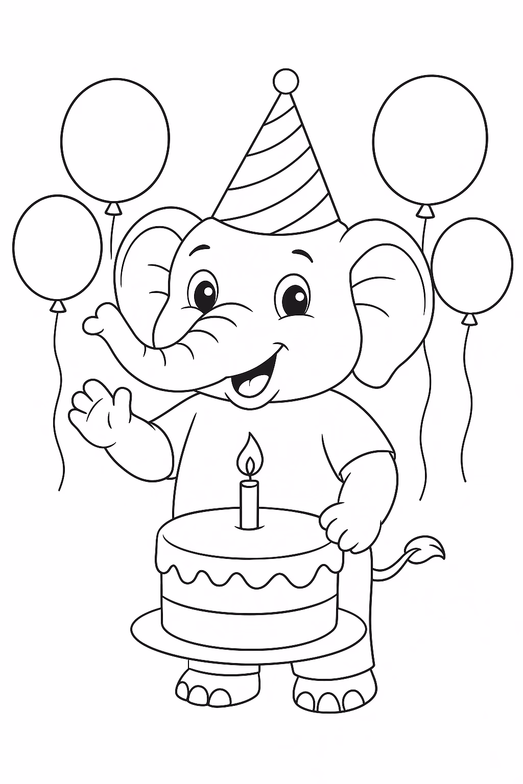 Elefante para colorir — desenho para imprimir