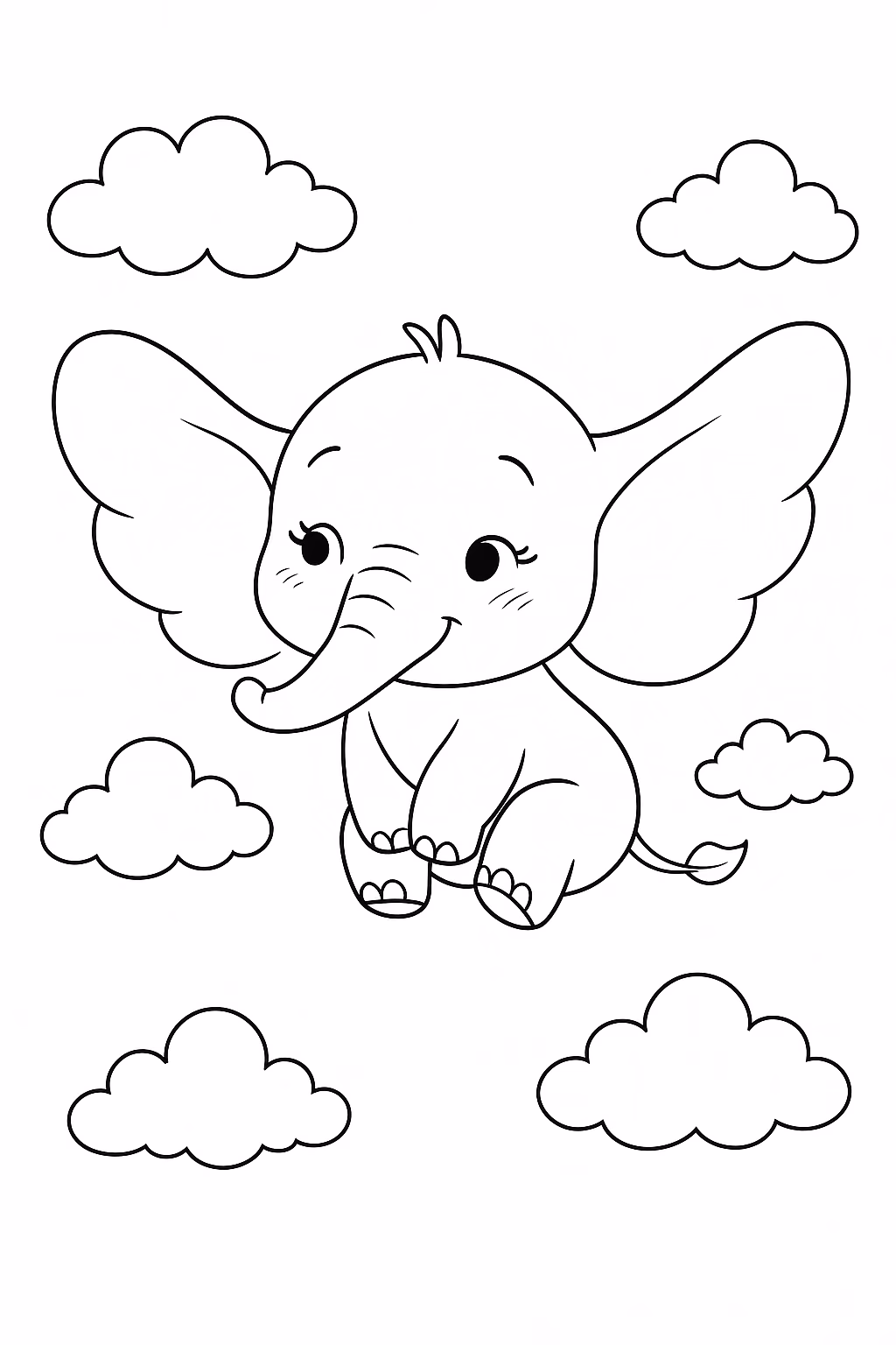Elefante para colorir — desenho para imprimir