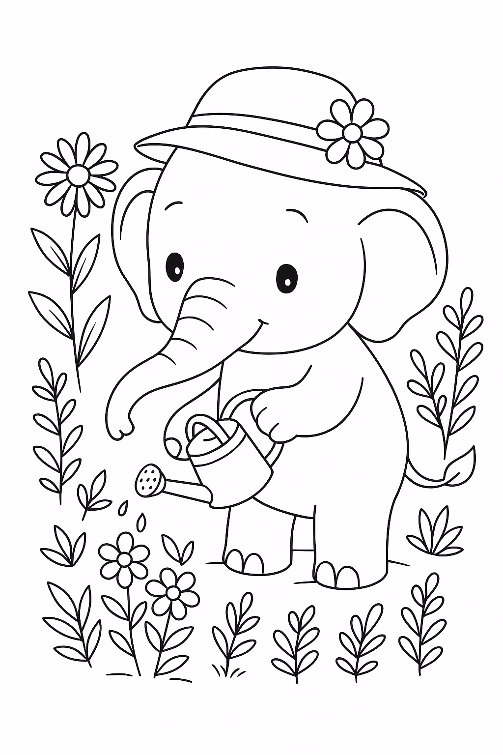 Elefante para colorir — desenho para imprimir