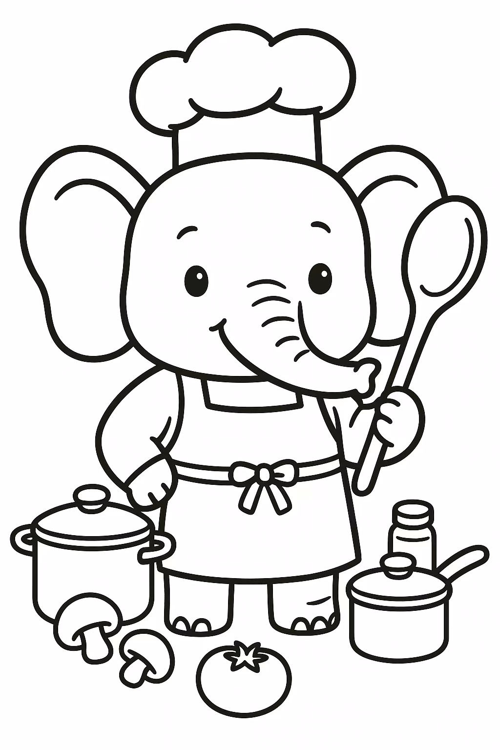 Elefante para colorir — desenho para imprimir
