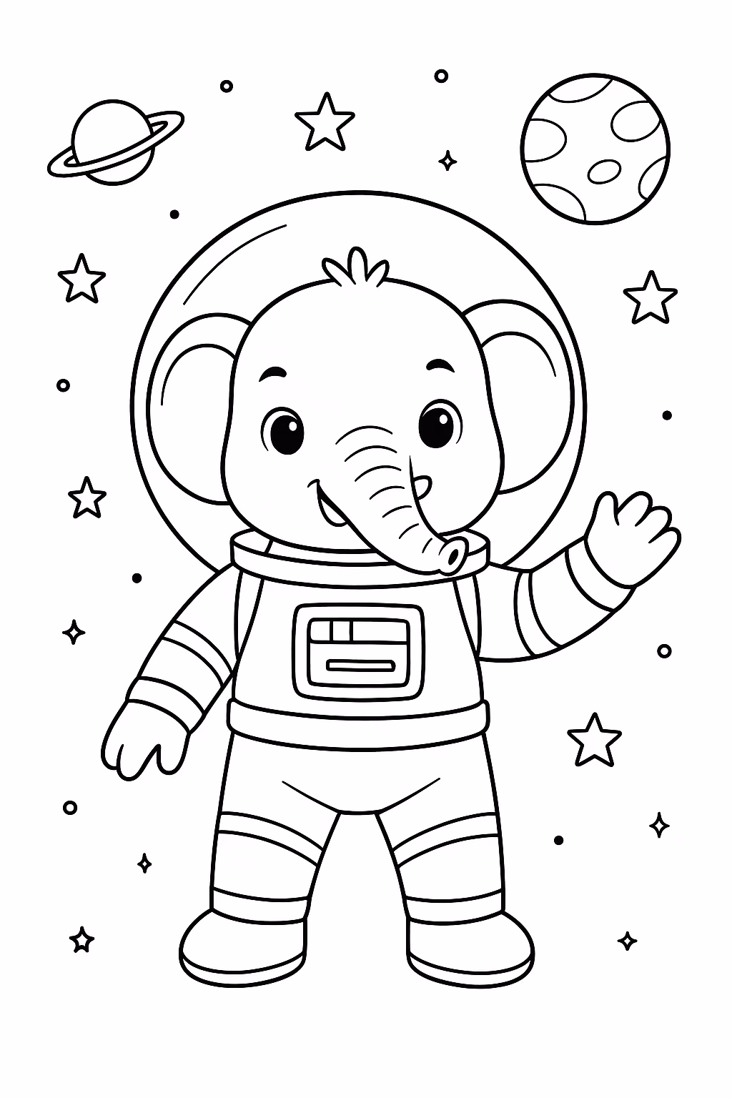 Elefante para colorir — desenho para imprimir