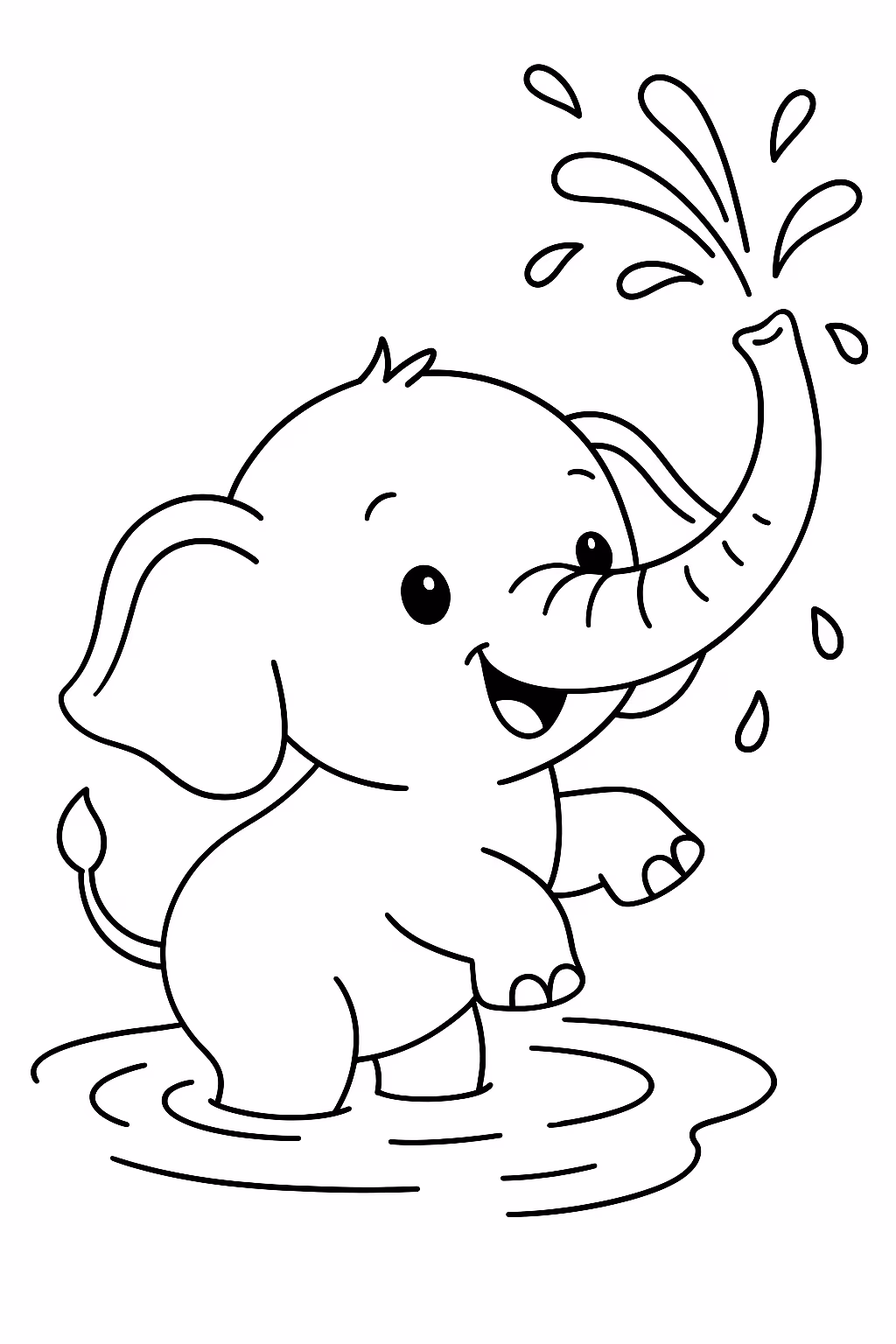 Elefante para colorir — desenho para imprimir