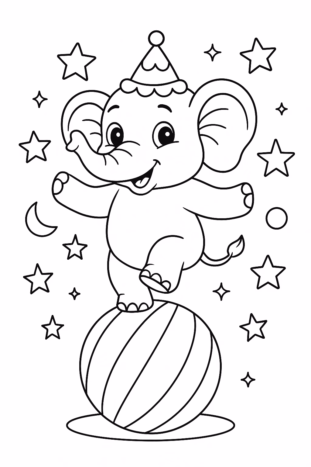 Elefante para colorir — desenho para imprimir