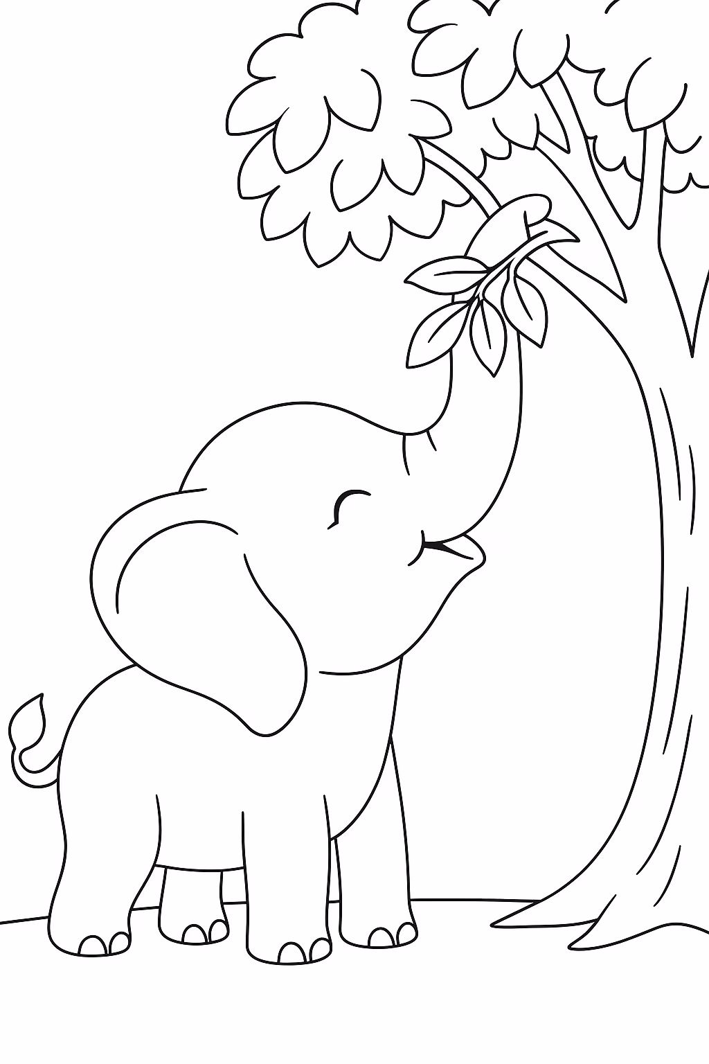 Elefante para colorir — desenho para imprimir