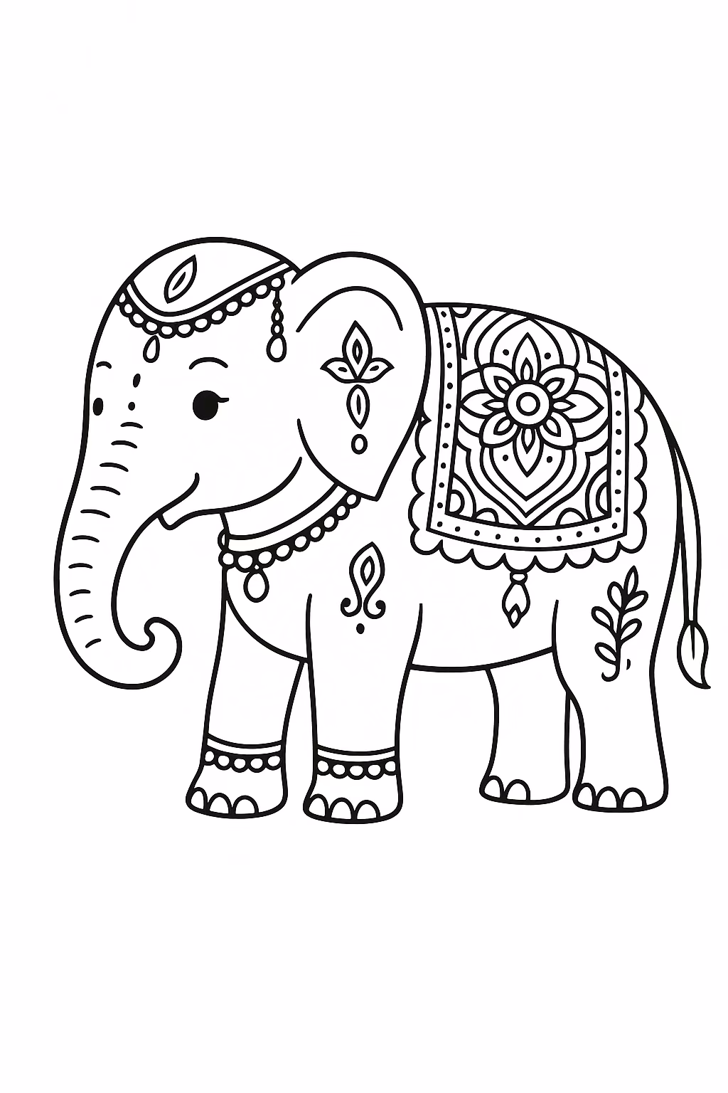 Elefante para colorir — desenho para imprimir