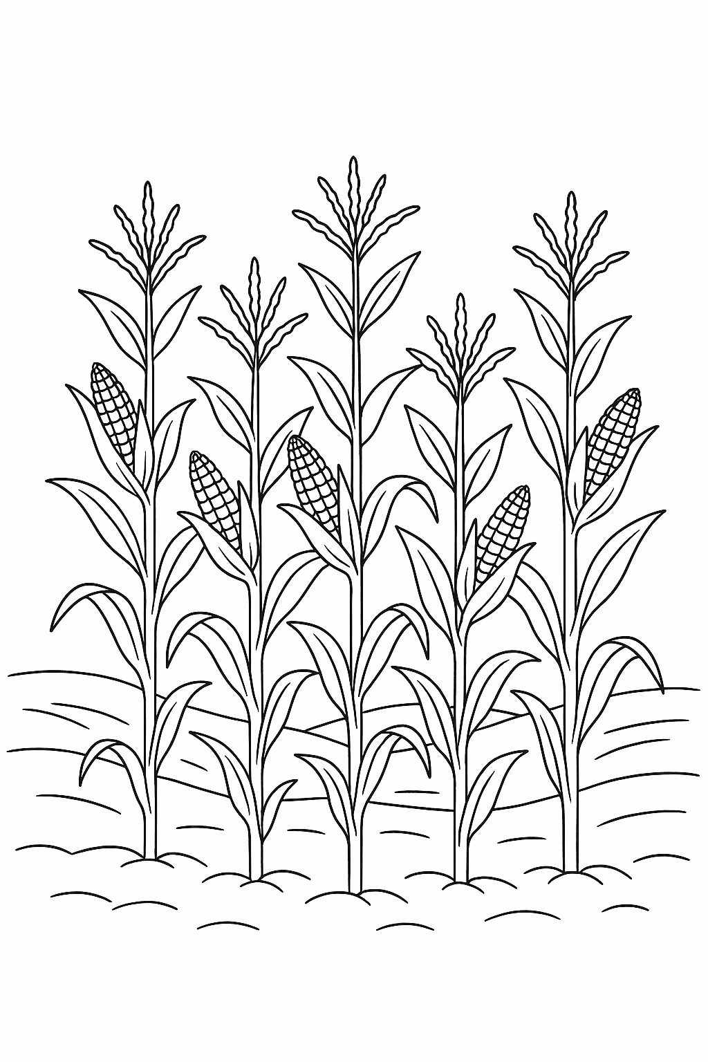 Fazenda milho min para colorir — desenho para imprimir