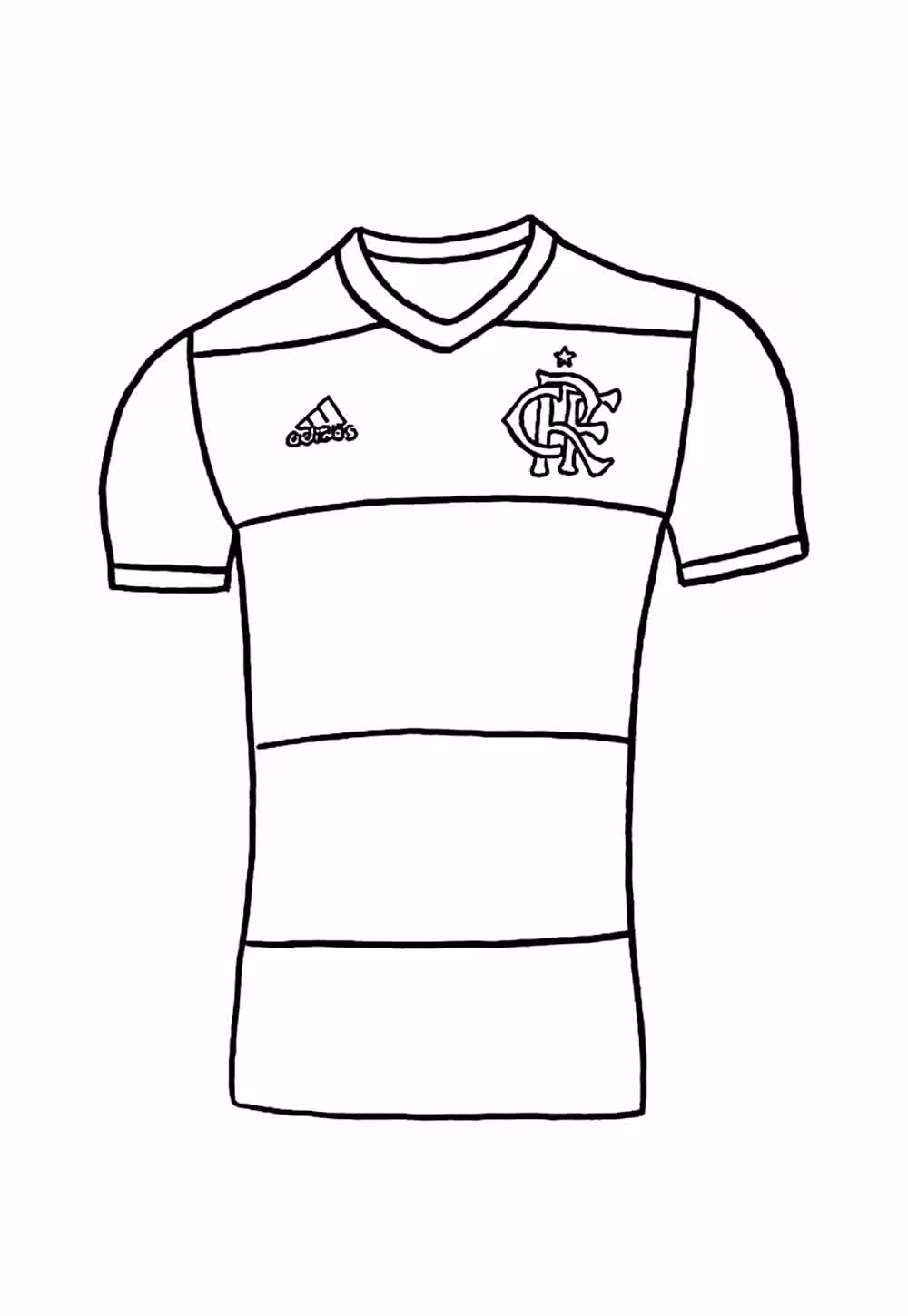 Flamengo para colorir — desenho para imprimir