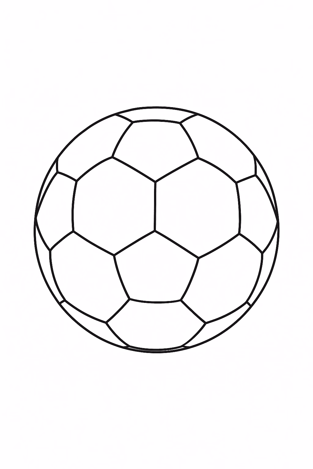 Futebol bola simples min para colorir — desenho para imprimir