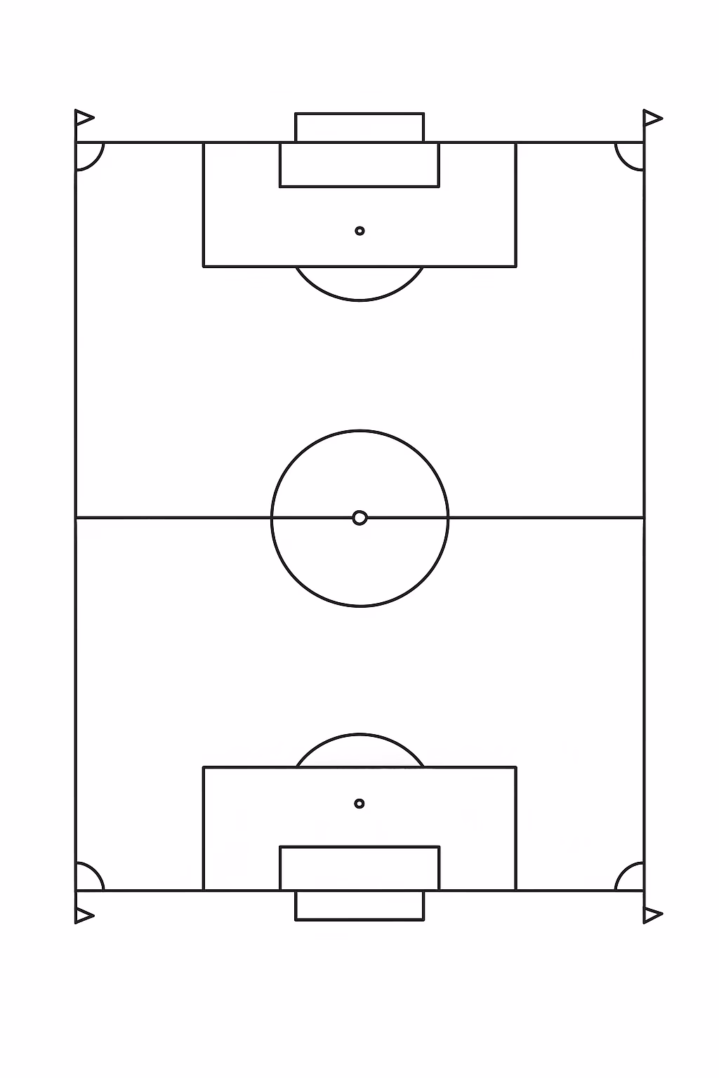 Futebol campo completo min para colorir — desenho para imprimir