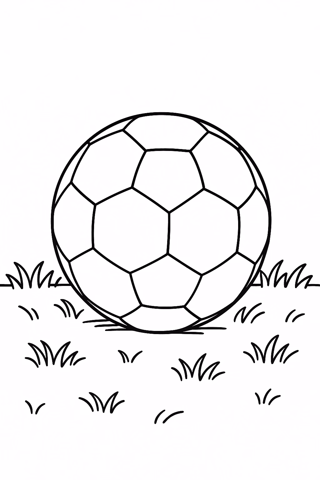 Futebol bola na grama min para colorir — desenho para imprimir