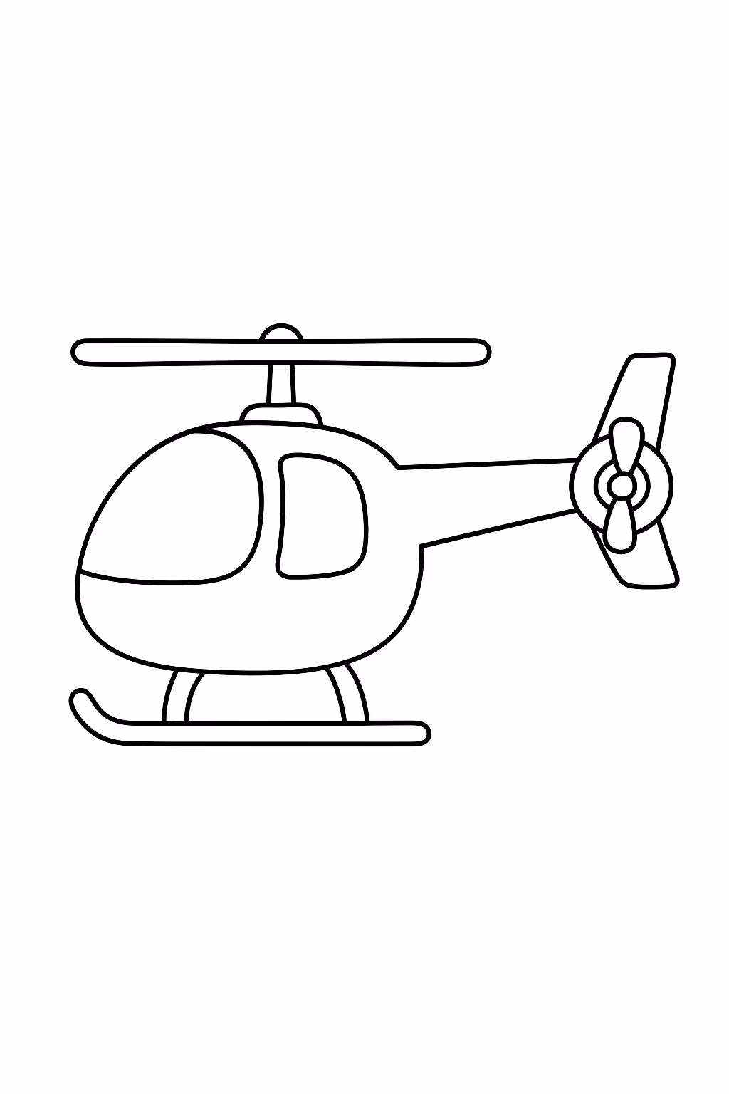 Helicoptero para colorir — desenho para imprimir
