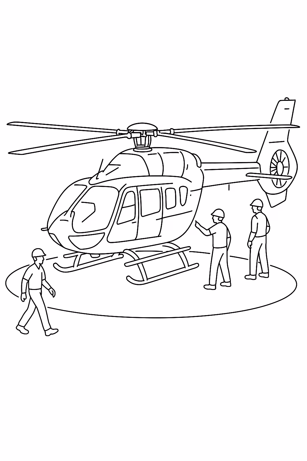 Helicoptero para colorir — desenho para imprimir