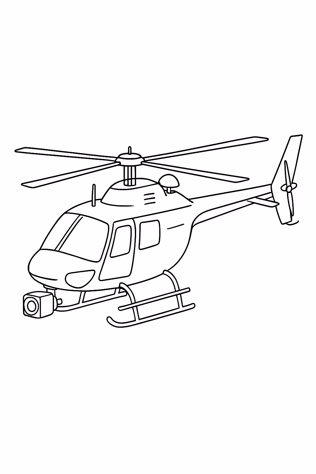 Helicoptero para colorir — desenho para imprimir