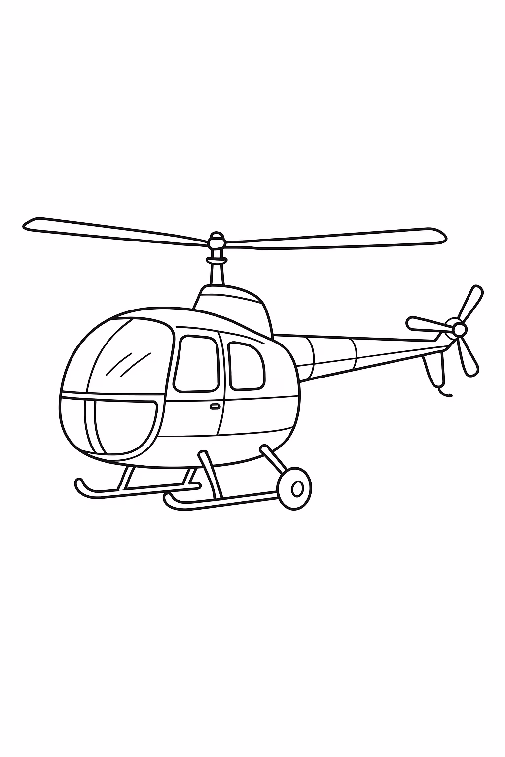 Helicoptero para colorir — desenho para imprimir