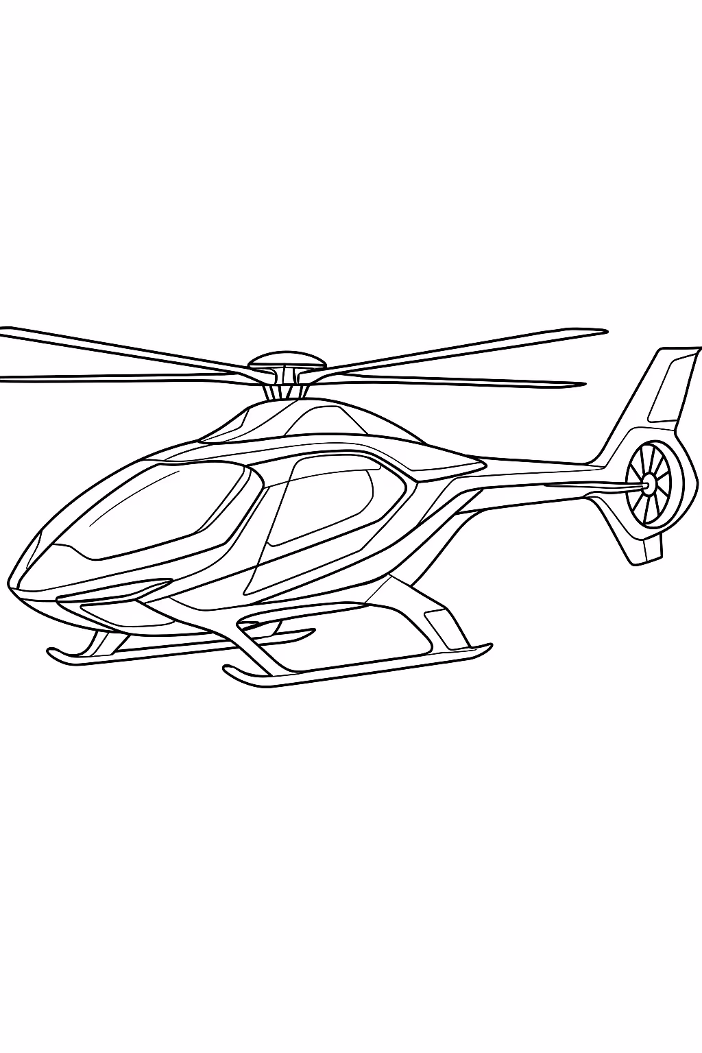 Helicoptero para colorir — desenho para imprimir