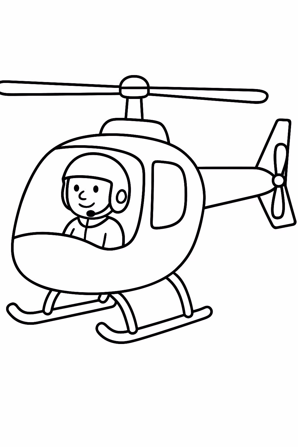 Helicoptero para colorir — desenho para imprimir