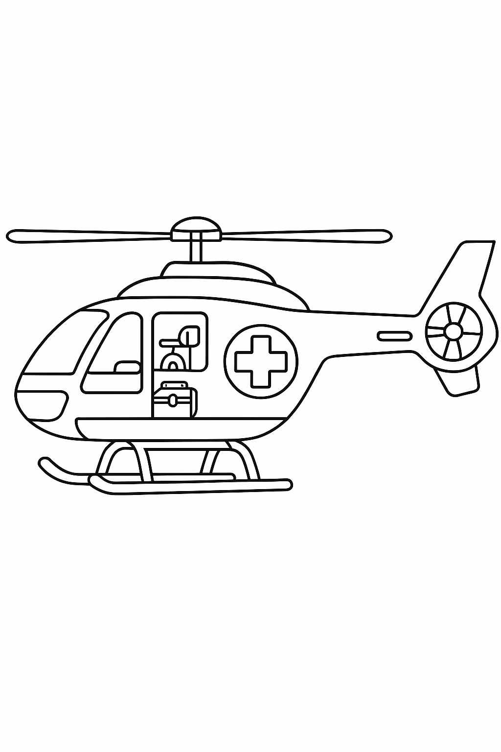 Helicoptero para colorir — desenho para imprimir