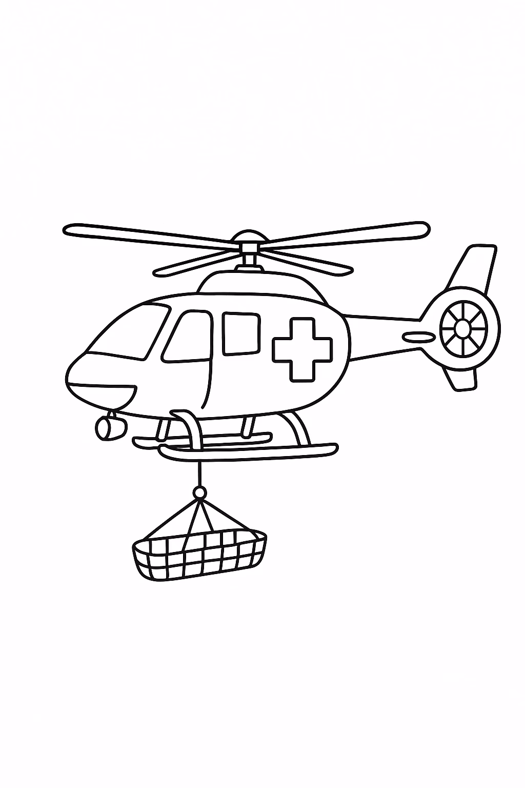 Helicoptero para colorir — desenho para imprimir