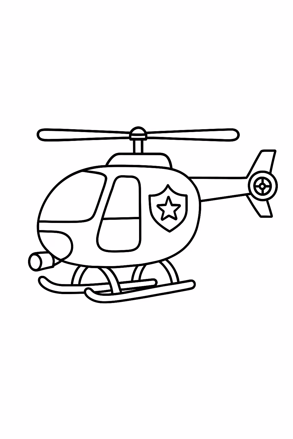 Helicoptero para colorir — desenho para imprimir