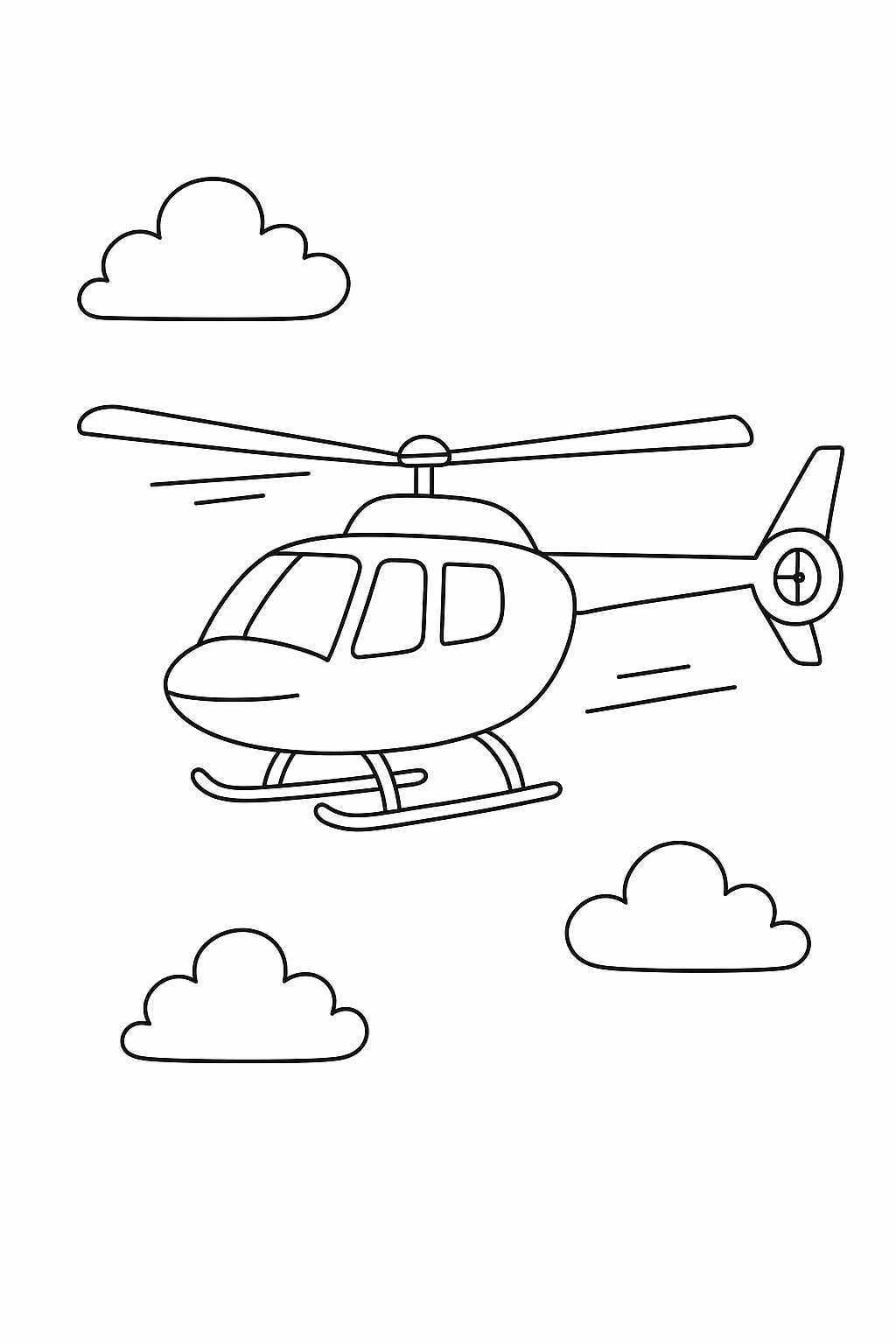 Helicoptero para colorir — desenho para imprimir
