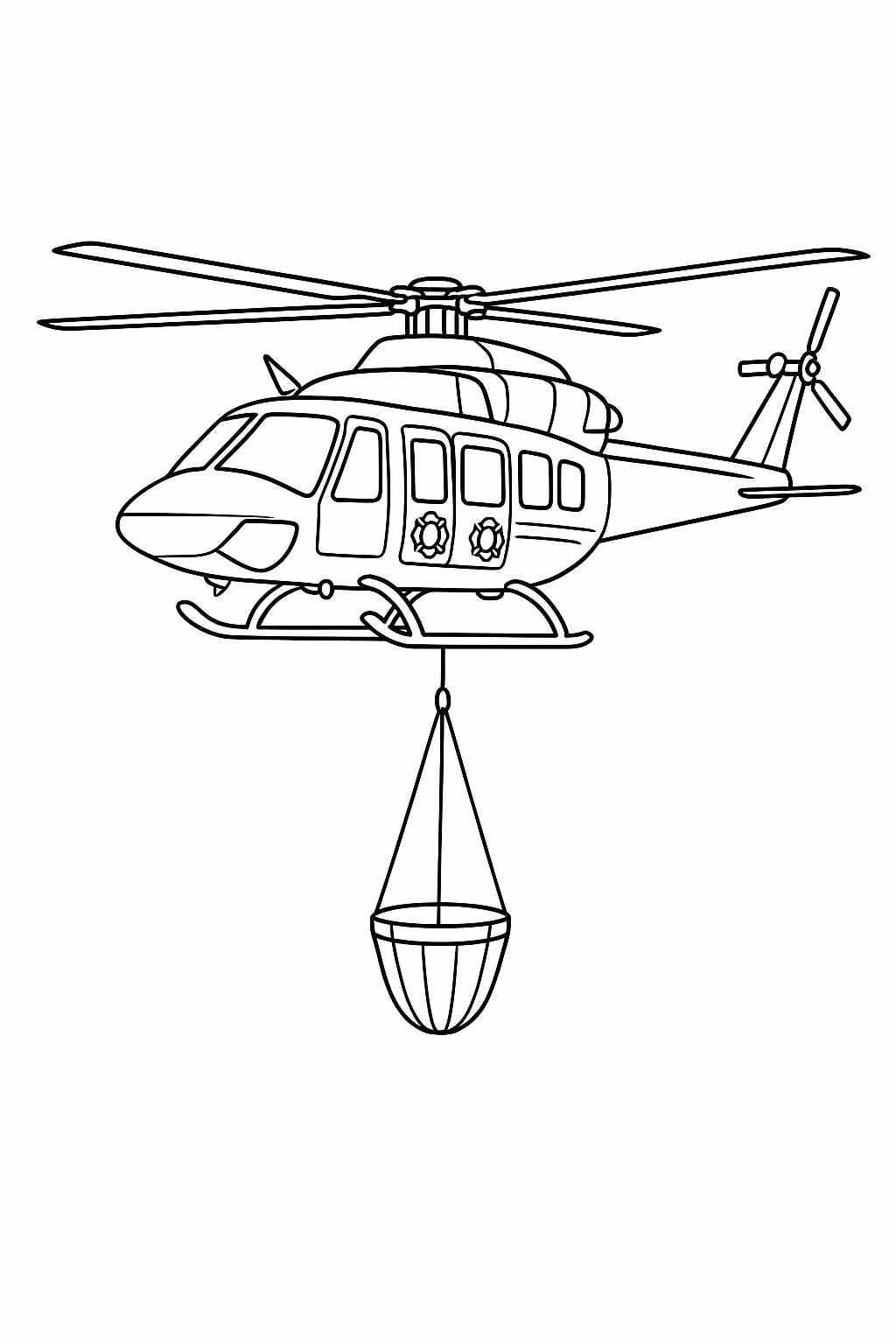 Helicoptero para colorir — desenho para imprimir