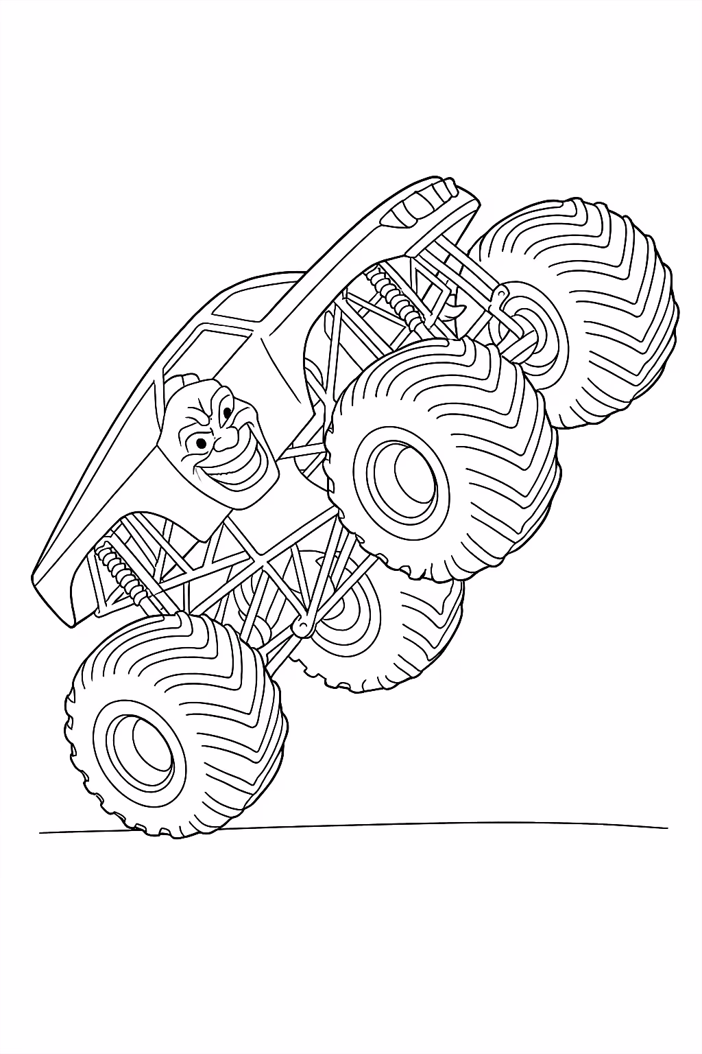 Monstertruck para colorir — desenho para imprimir