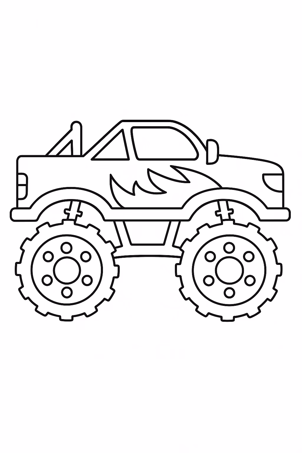 Monstertruck para colorir — desenho para imprimir