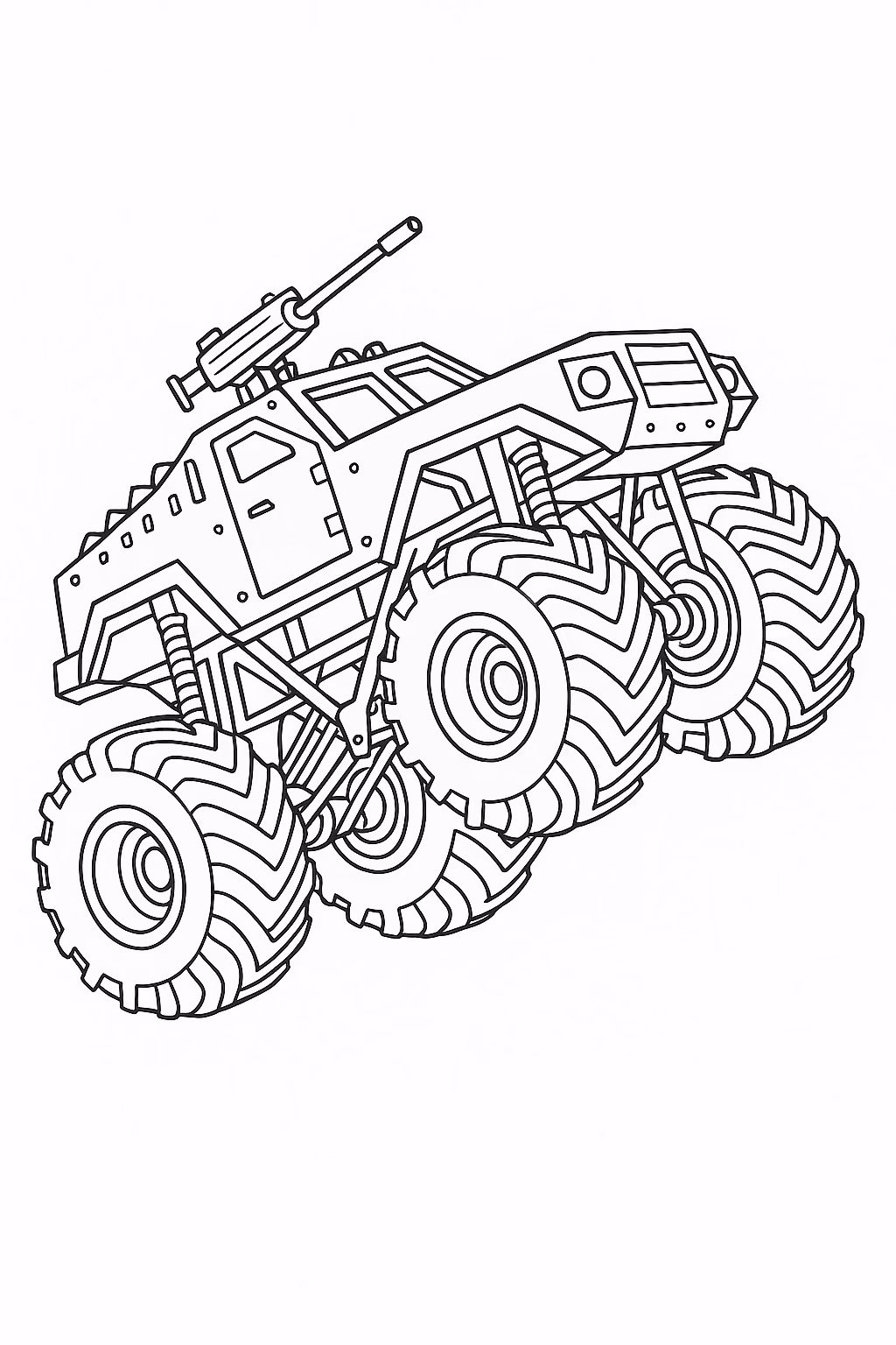 Monstertruck para colorir — desenho para imprimir
