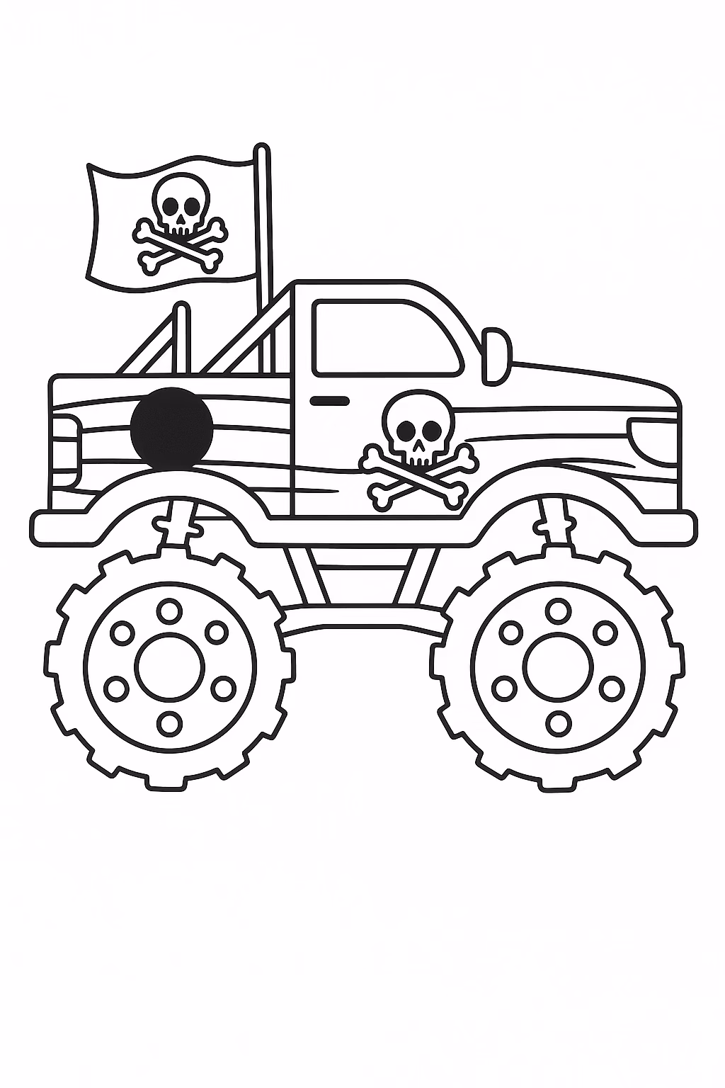 Monstertruck para colorir — desenho para imprimir