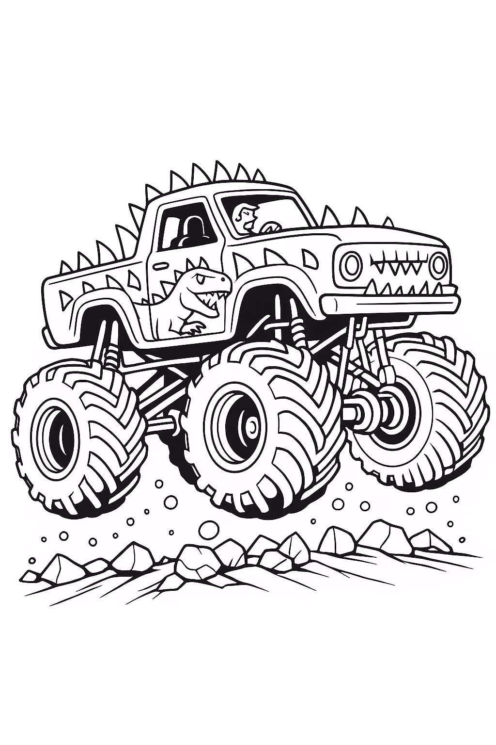 Monstertruck para colorir — desenho para imprimir