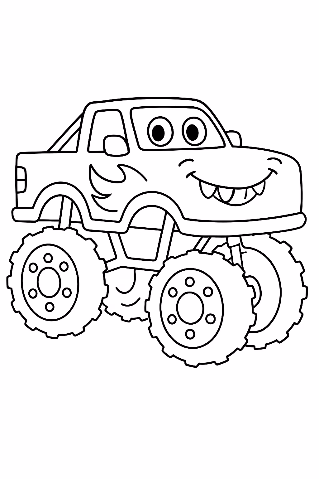 Monstertruck para colorir — desenho para imprimir