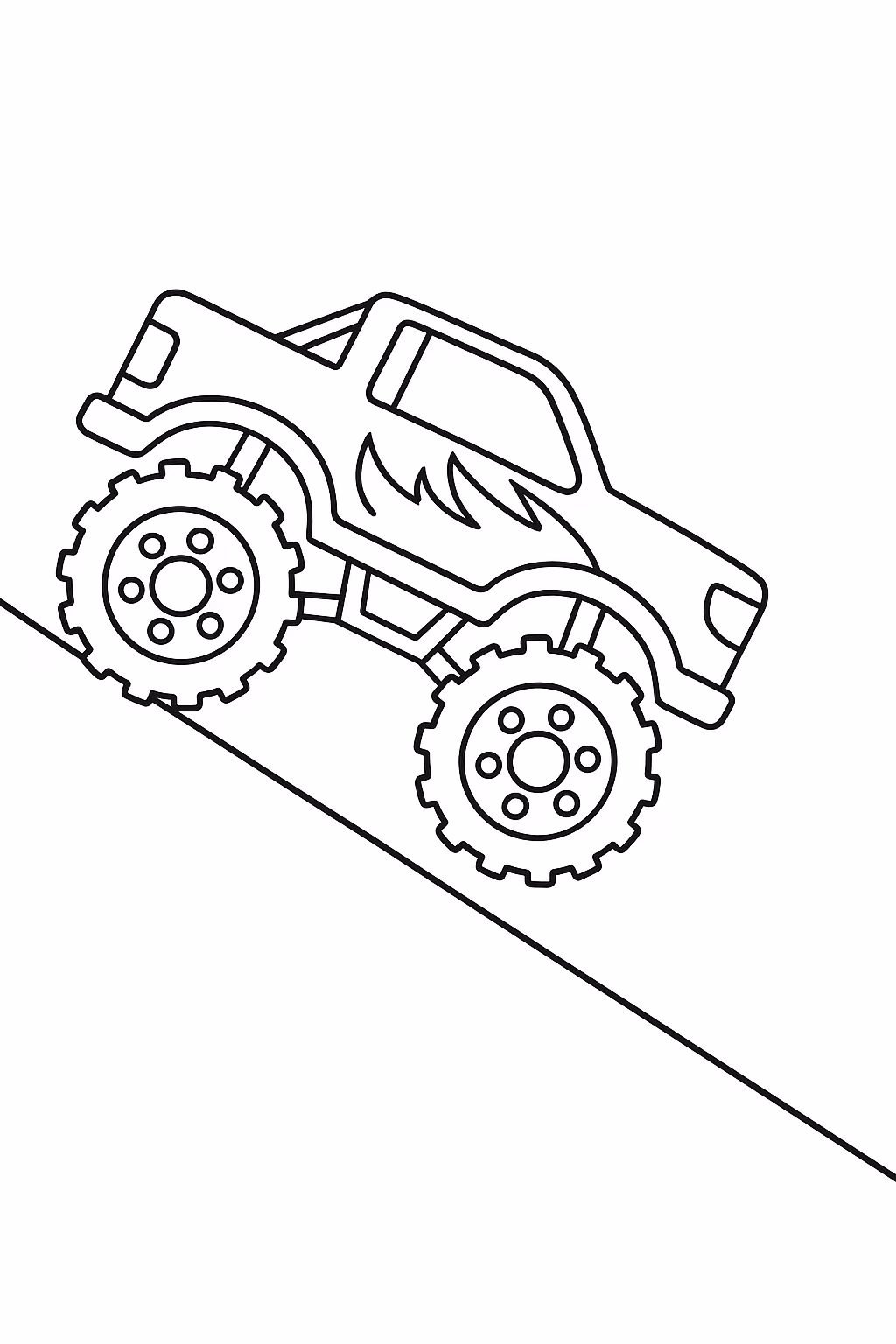 Monstertruck para colorir — desenho para imprimir
