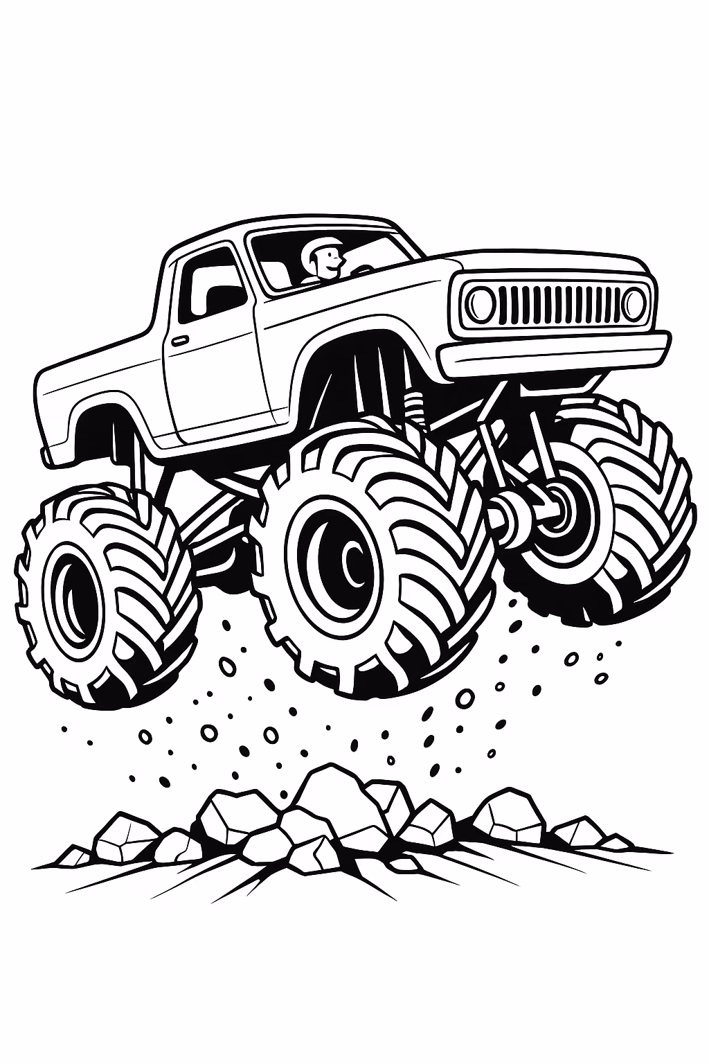 Monstertruck para colorir — desenho para imprimir