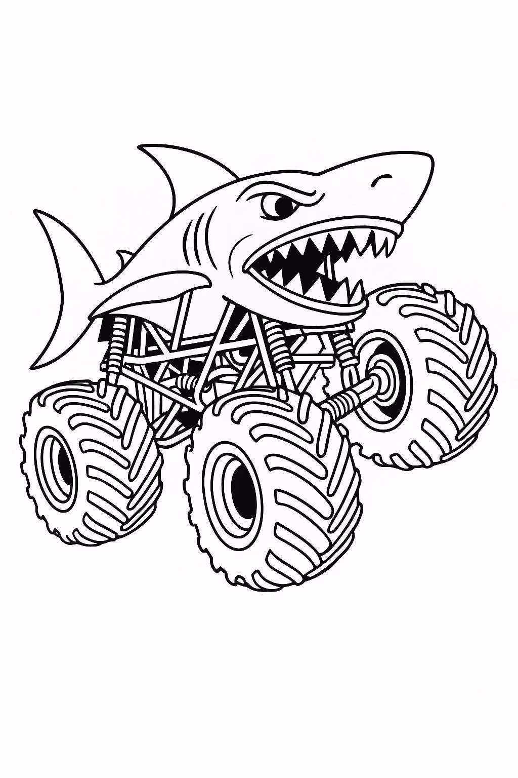 Monstertruck para colorir — desenho para imprimir