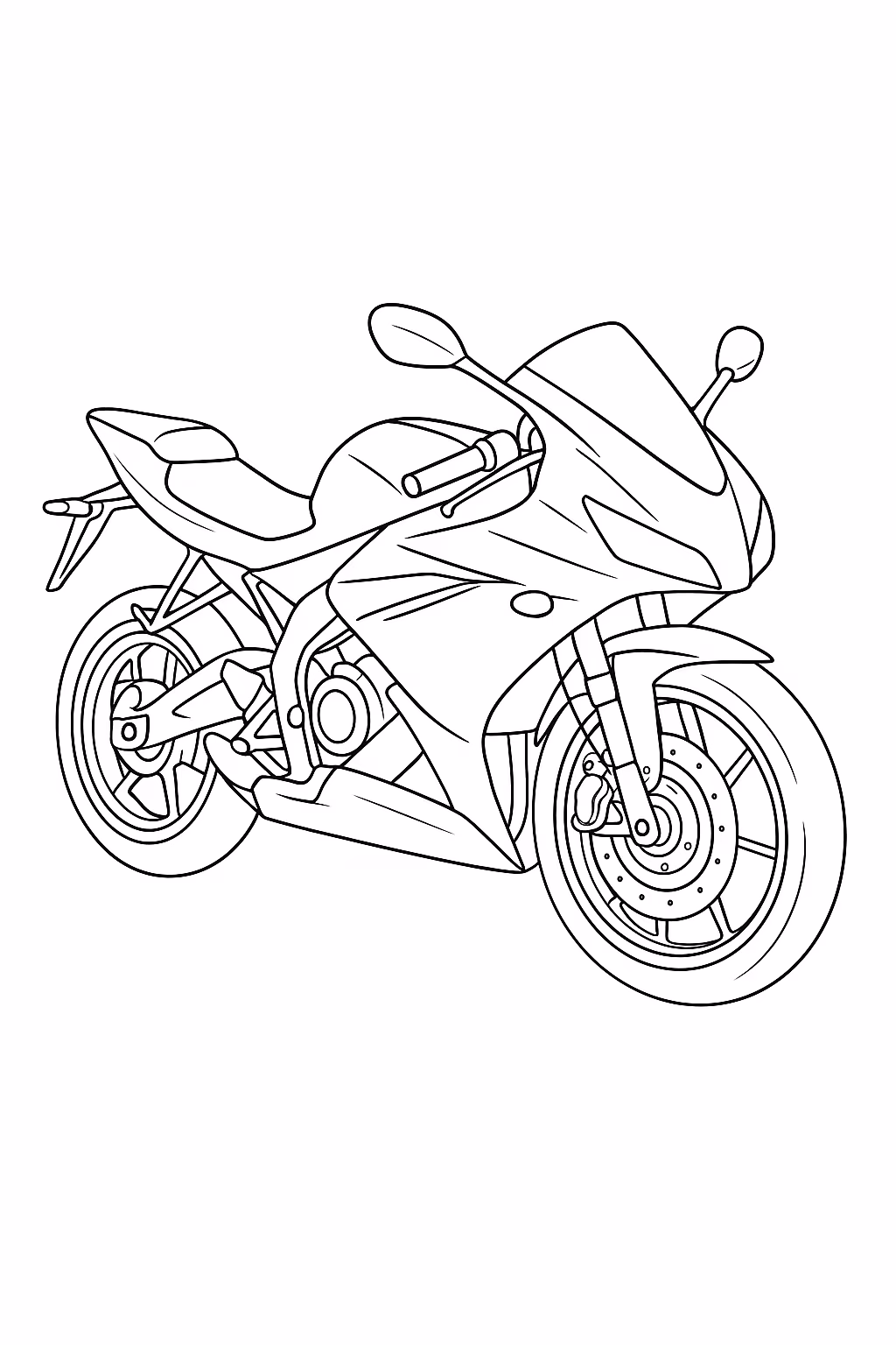 Moto para colorir — desenho para imprimir