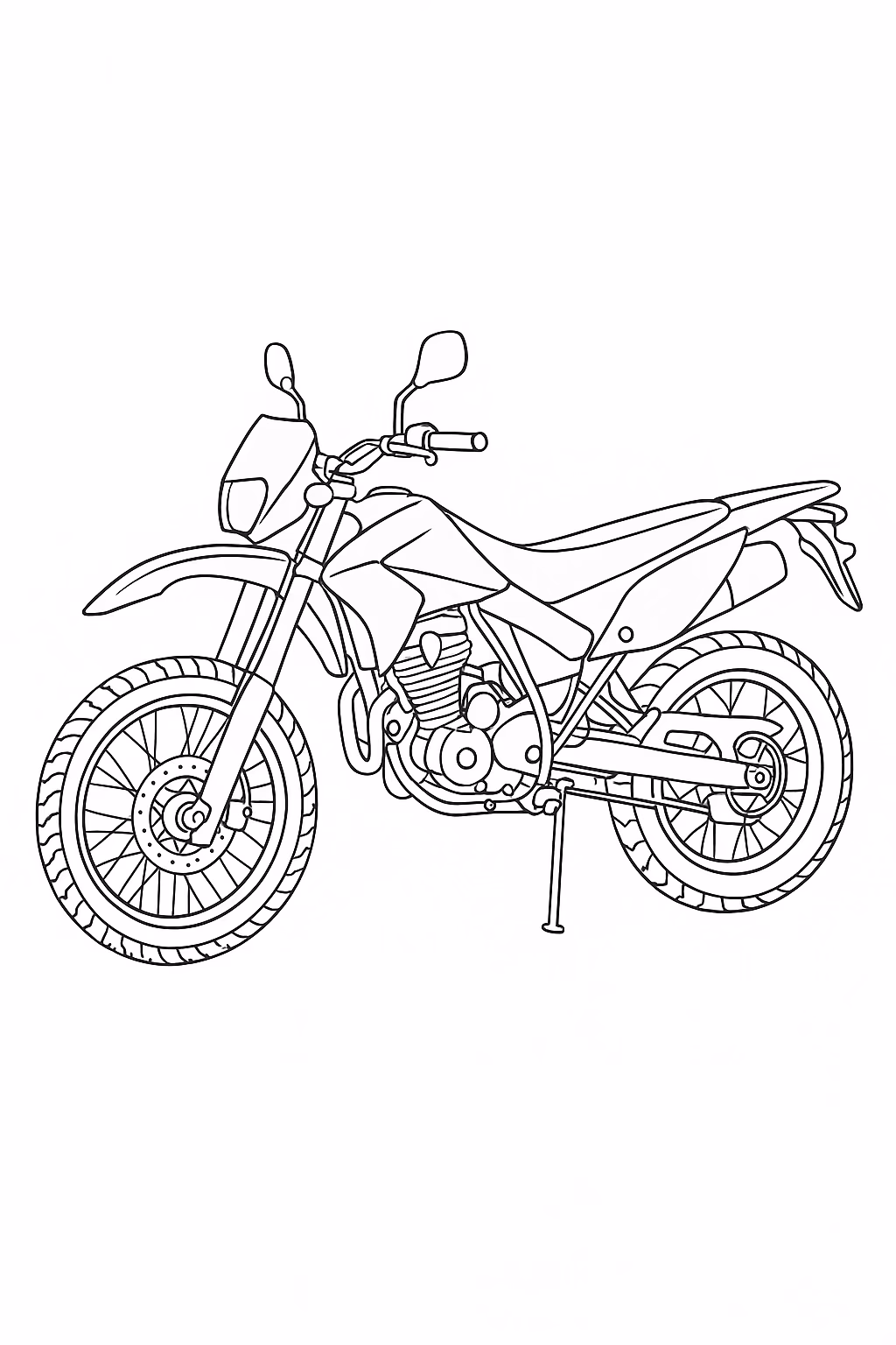 Moto para colorir — desenho para imprimir