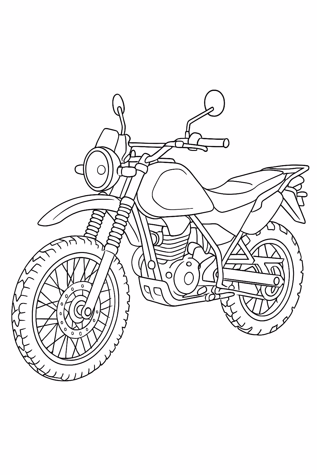 Moto para colorir — desenho para imprimir