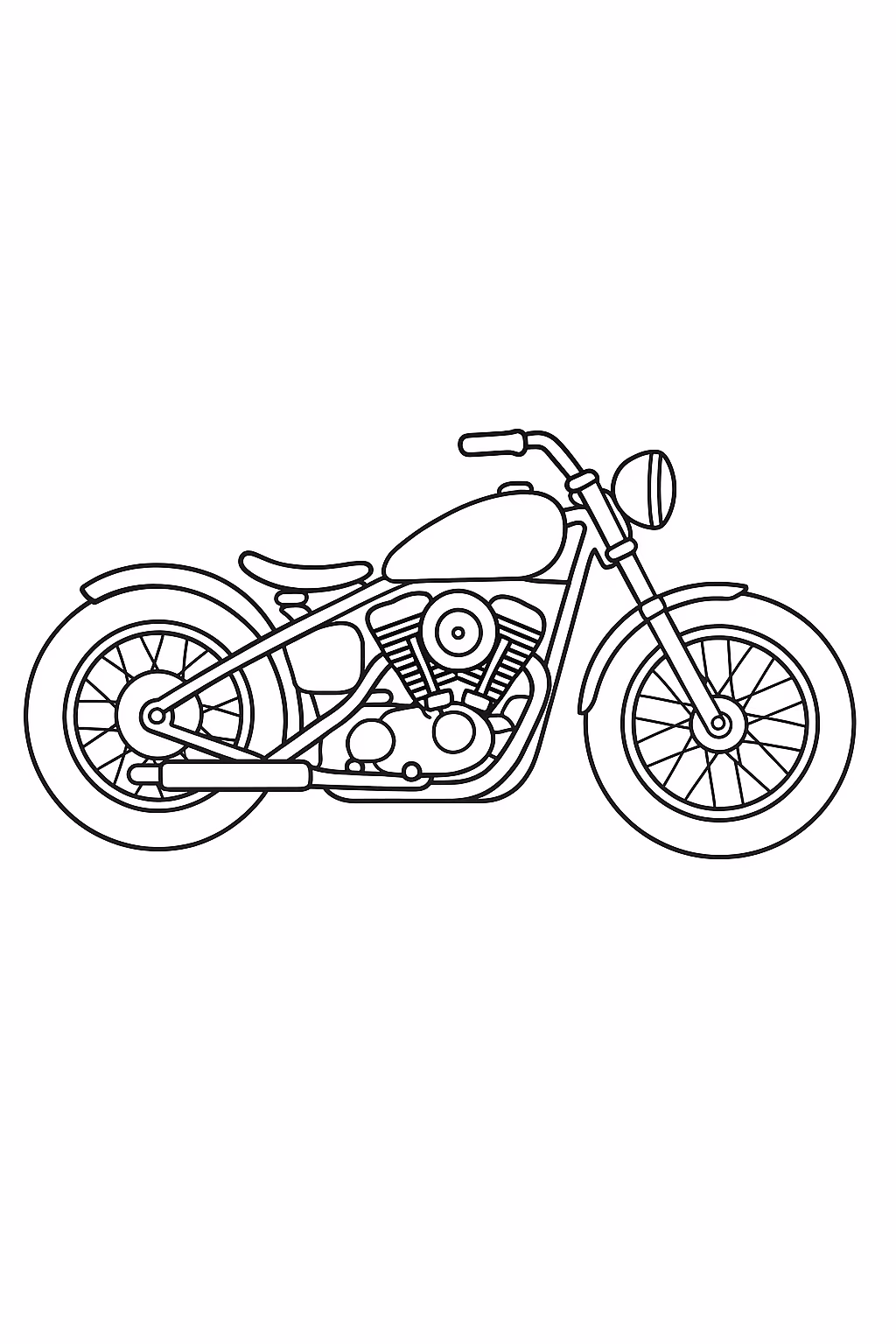 Moto para colorir — desenho para imprimir