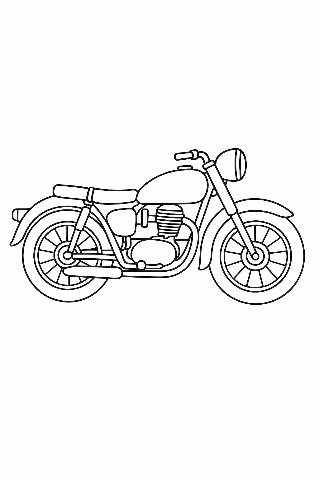 Moto para colorir — desenho para imprimir