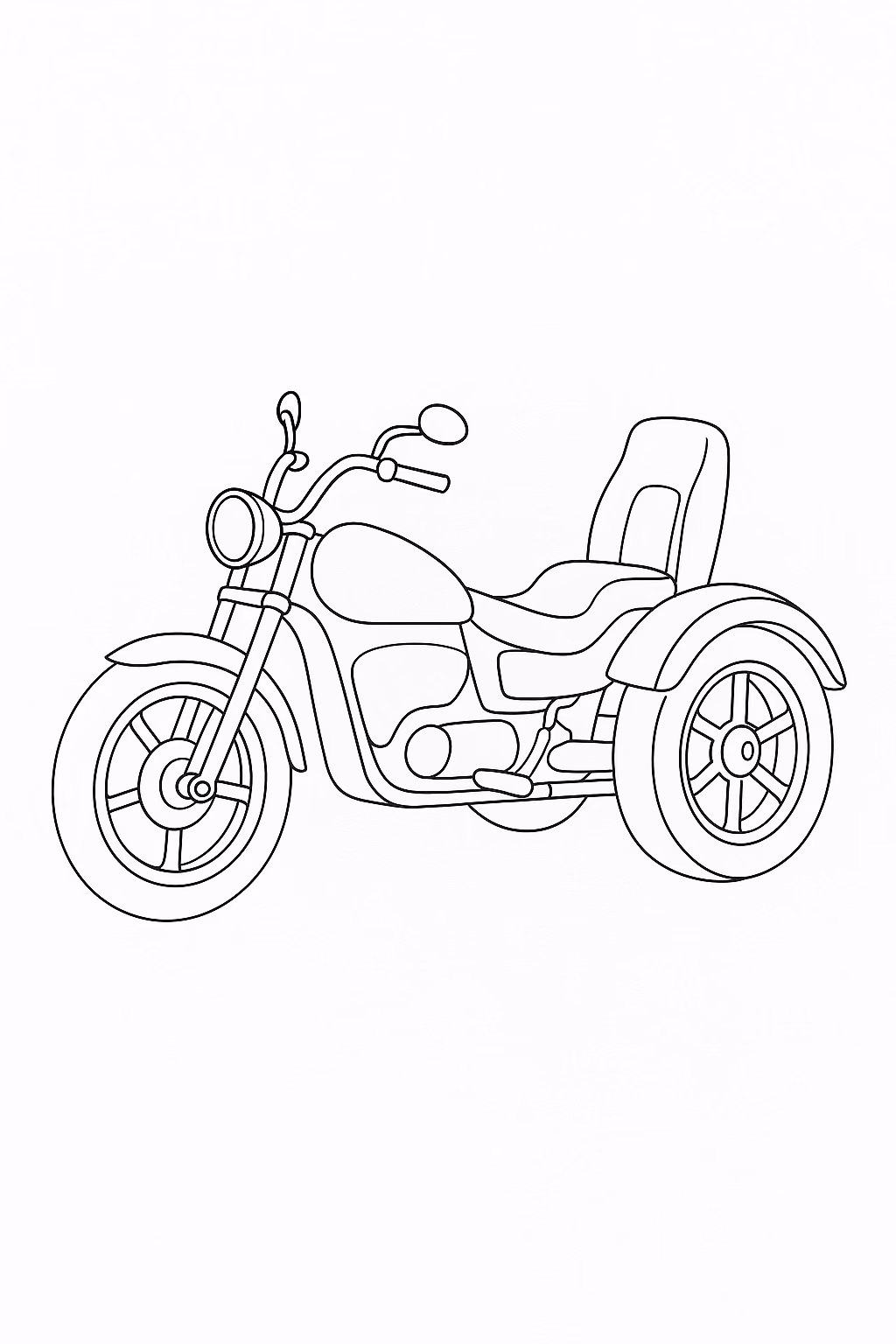 Moto para colorir — desenho para imprimir
