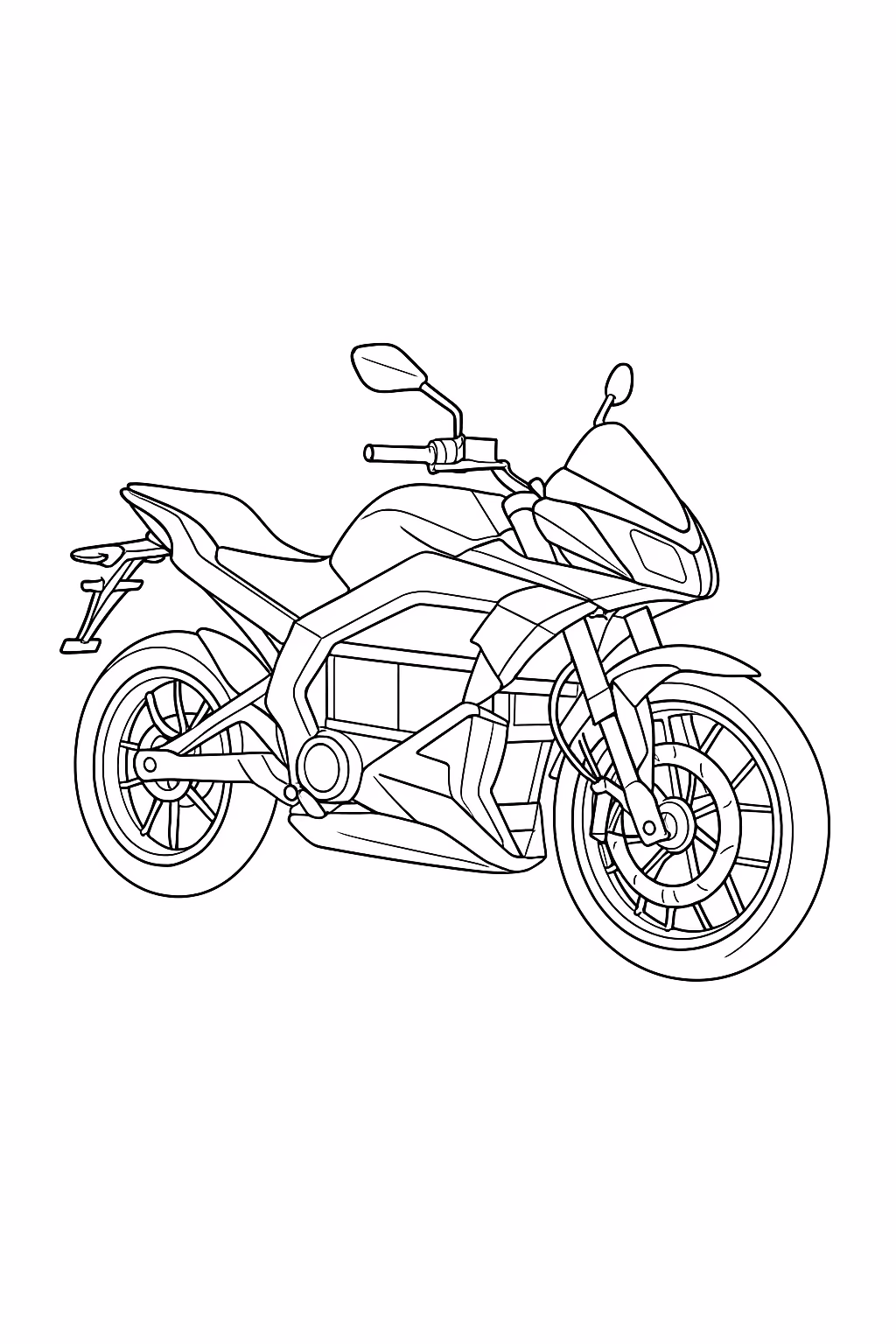 Moto para colorir — desenho para imprimir